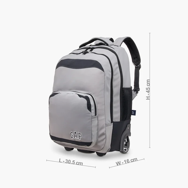 GAP GAP 18-inch Logo Print Trolley Backpack with Retractable Handle and Zip Closure - 45x31x16 cms